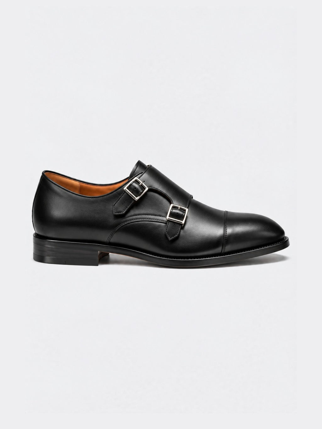 The Double Monkstrap - Black Calf