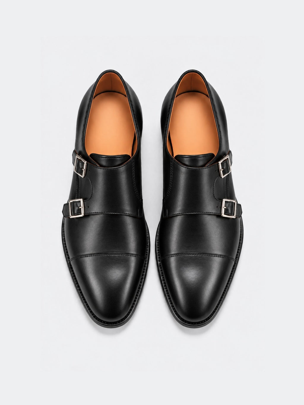 The Double Monkstrap - Black Calf