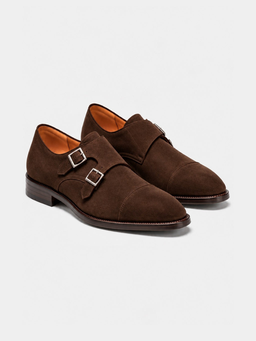 The Double Monkstrap - Brown Suede