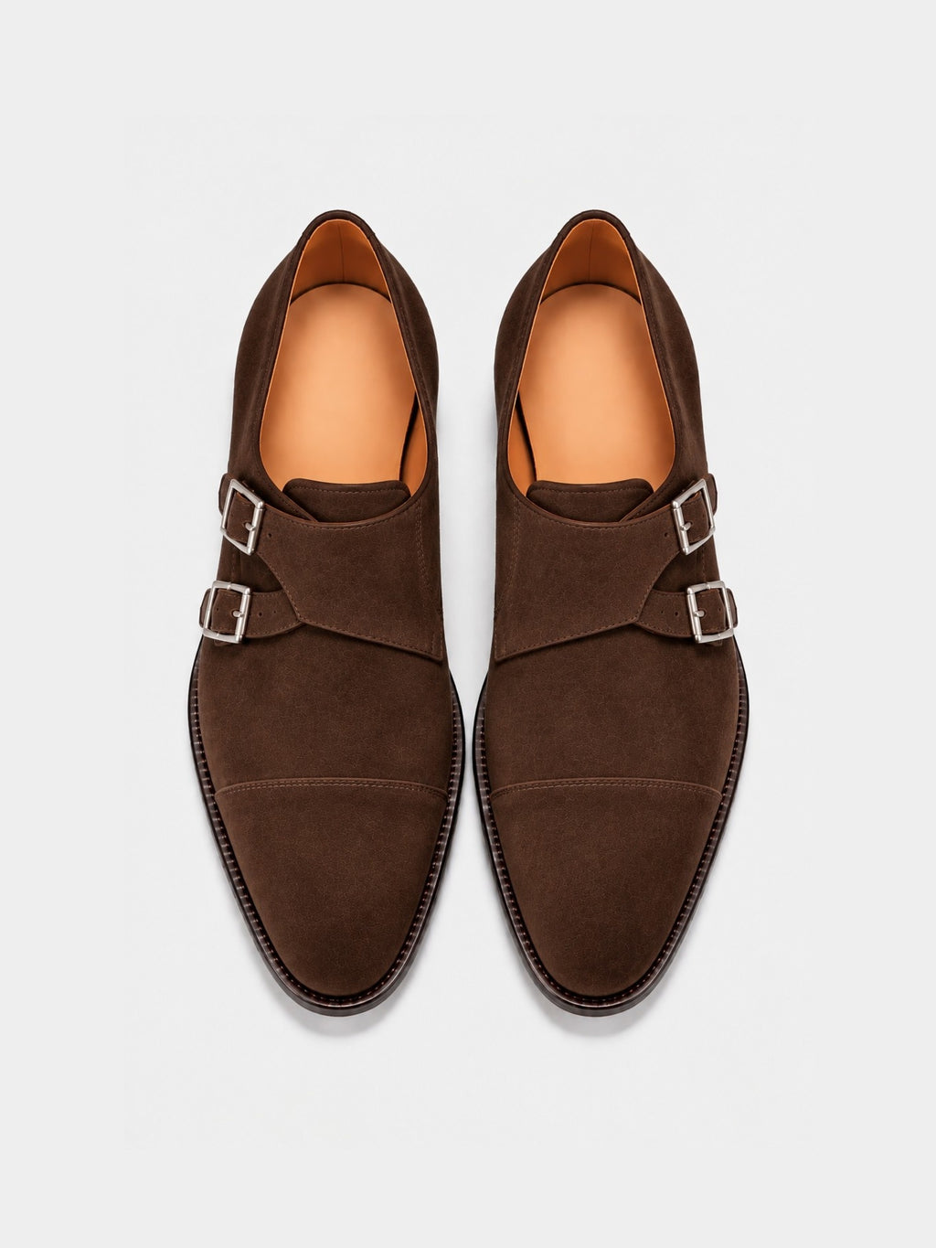 The Double Monkstrap - Brown Suede