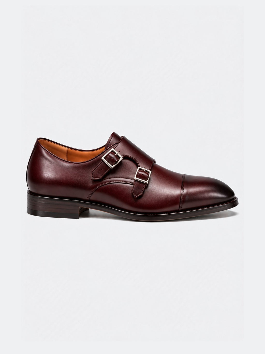 The Double Monkstrap - Burgundy Calf
