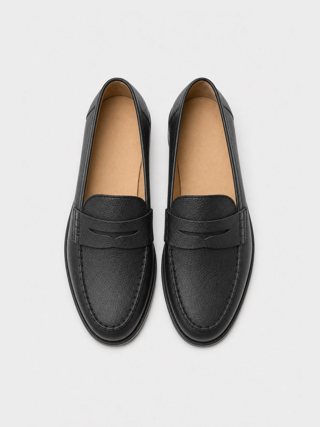 The Penny Loafer - Black Grain