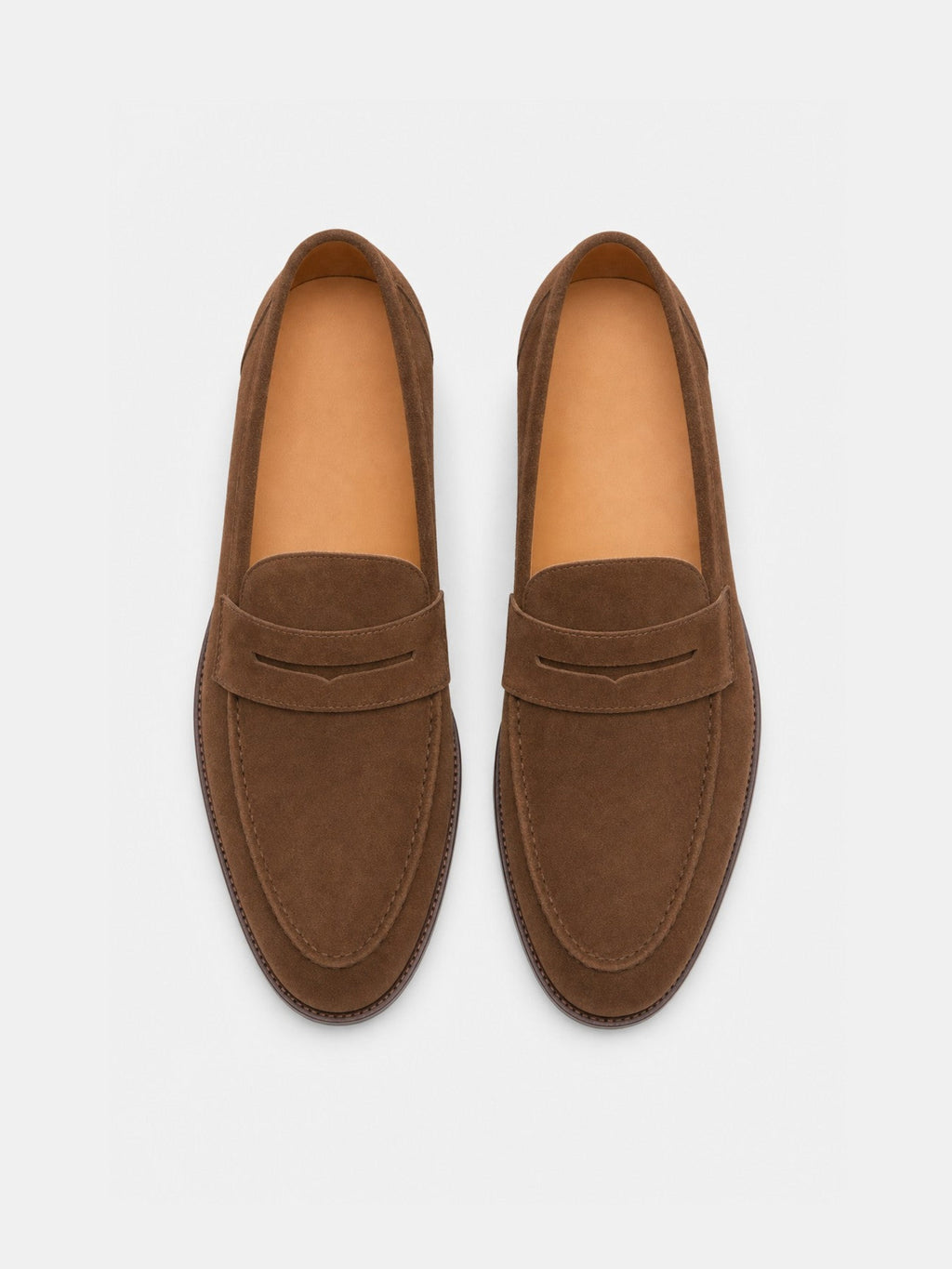 The Penny Loafer - Medium Brown Suede