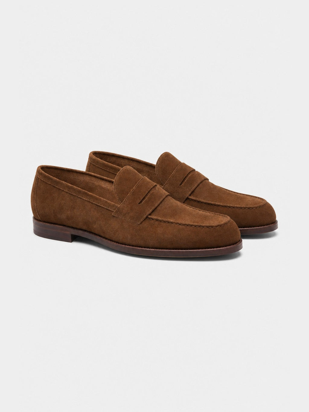 The Penny Loafer - Medium Brown Suede - Unlined