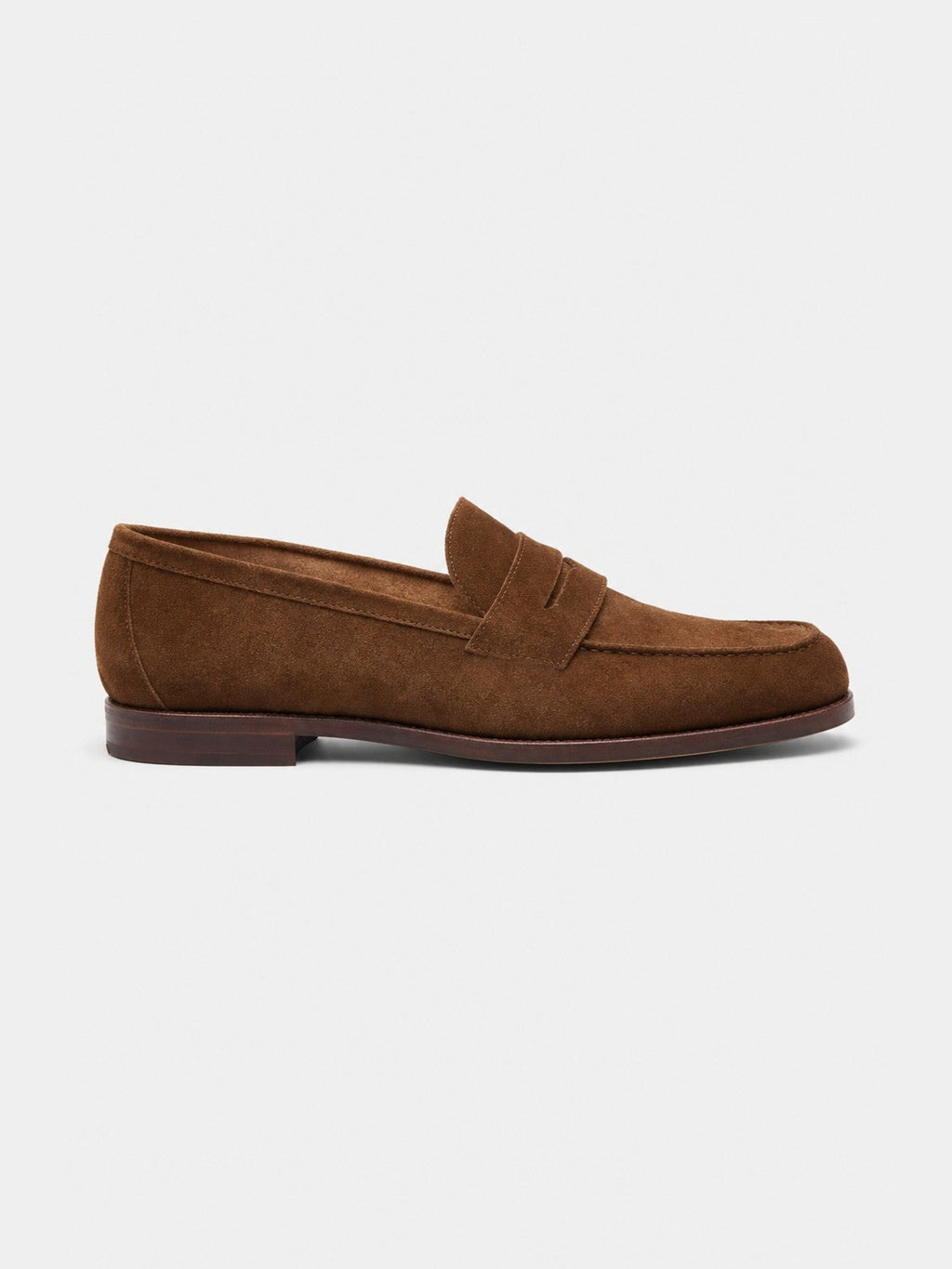 The Penny Loafer - Medium Brown Suede - Unlined