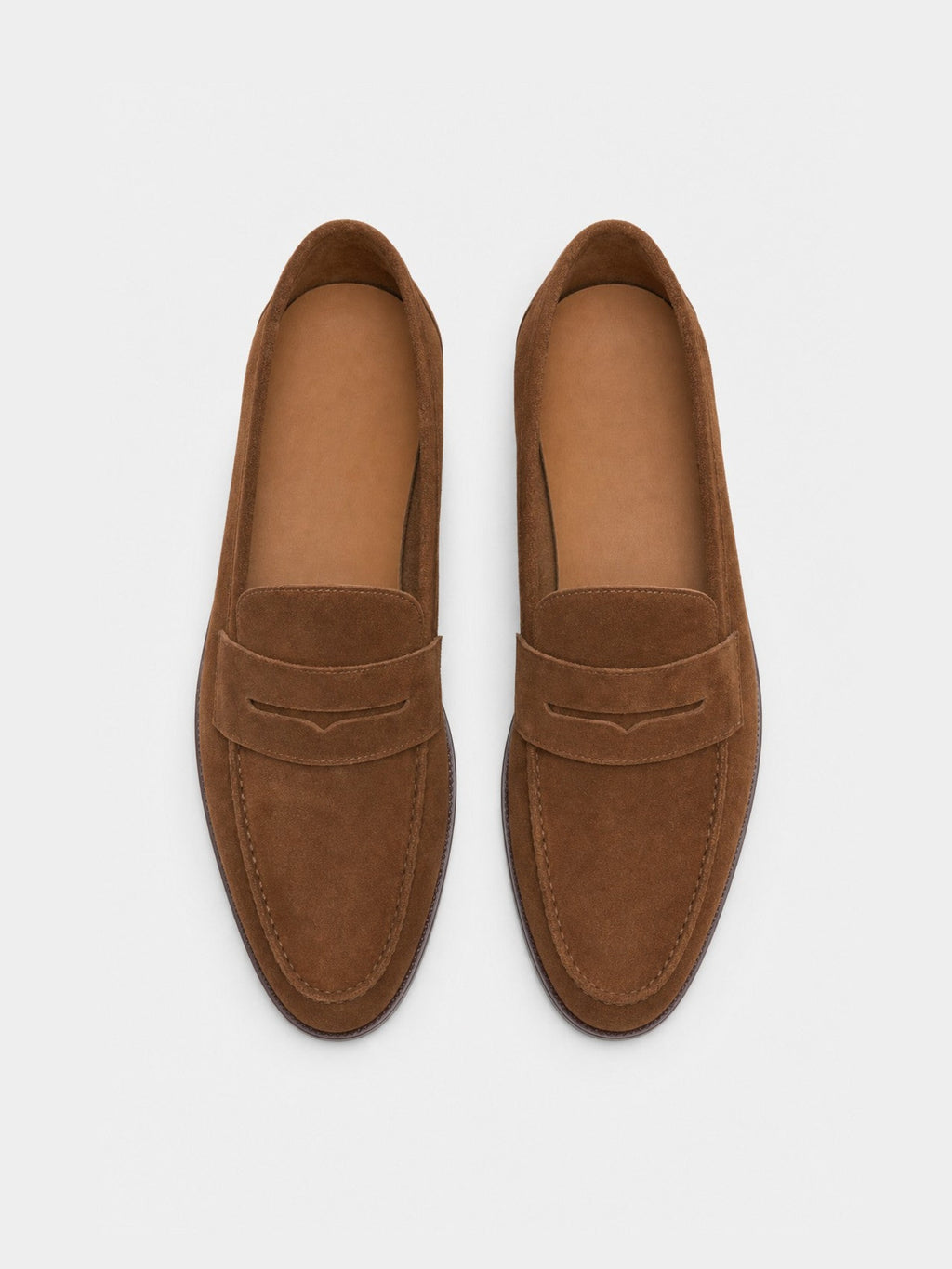 The Penny Loafer - Medium Brown Suede - Unlined