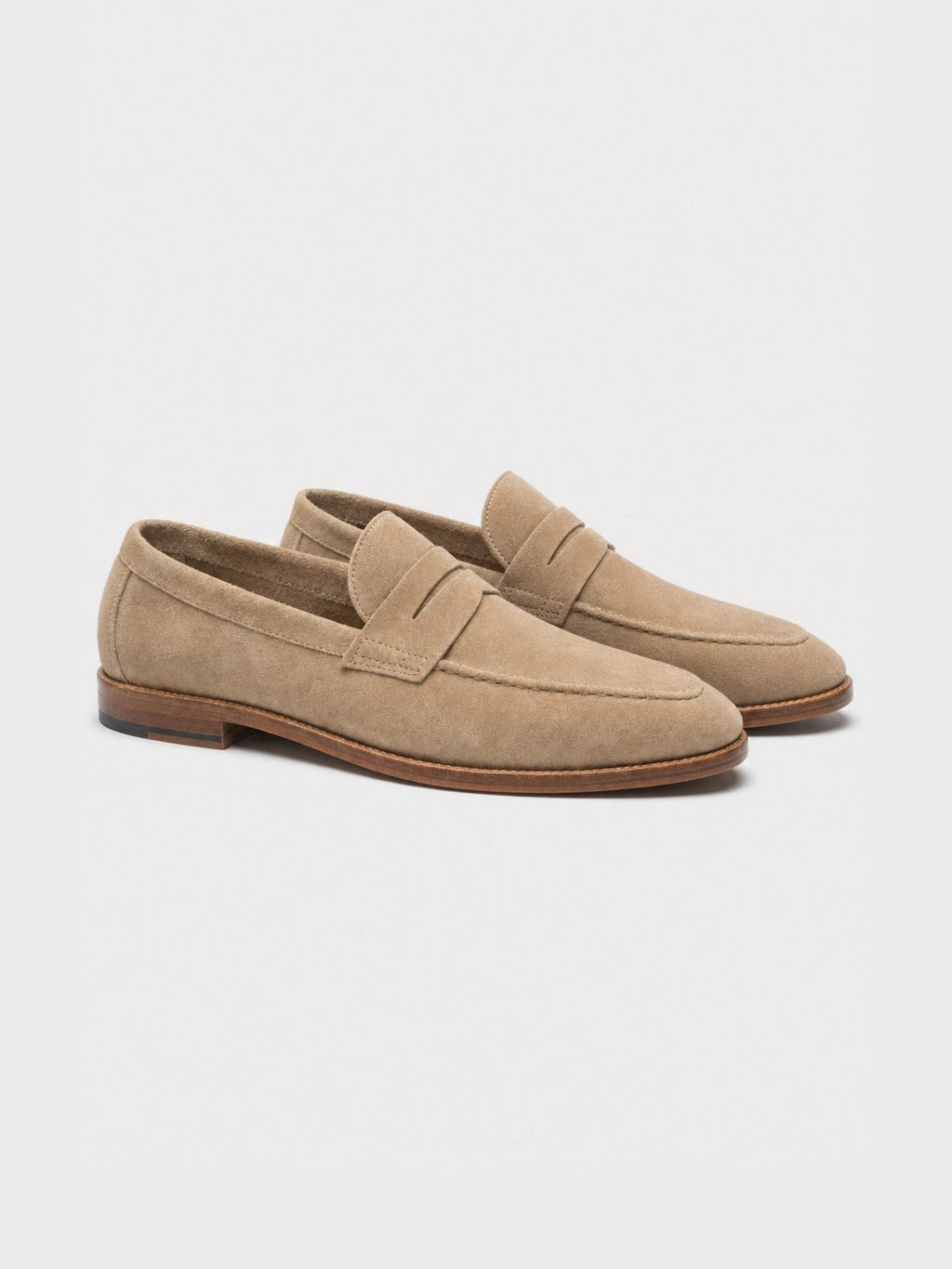 The Penny Loafer - Sand Suede - Unlined