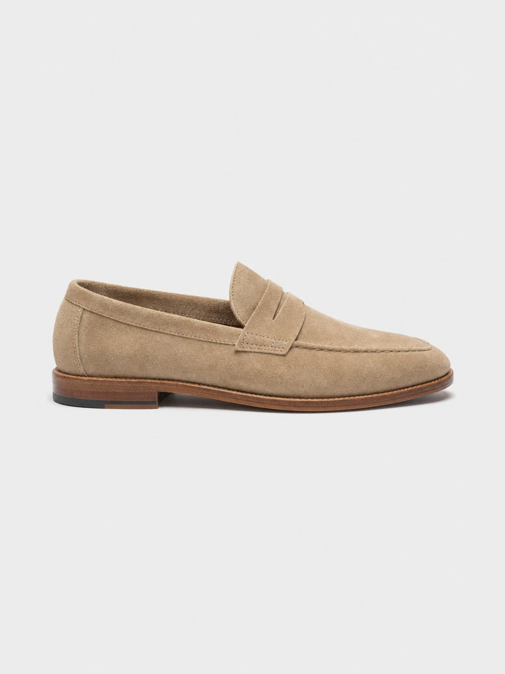 The Penny Loafer - Sand Suede - Unlined