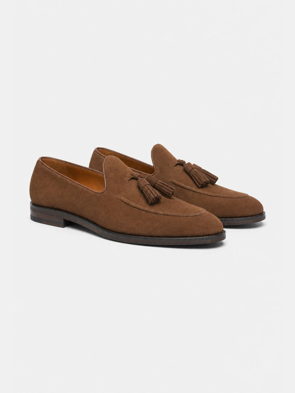 The Tassel Loafer - Medium Brown Suede