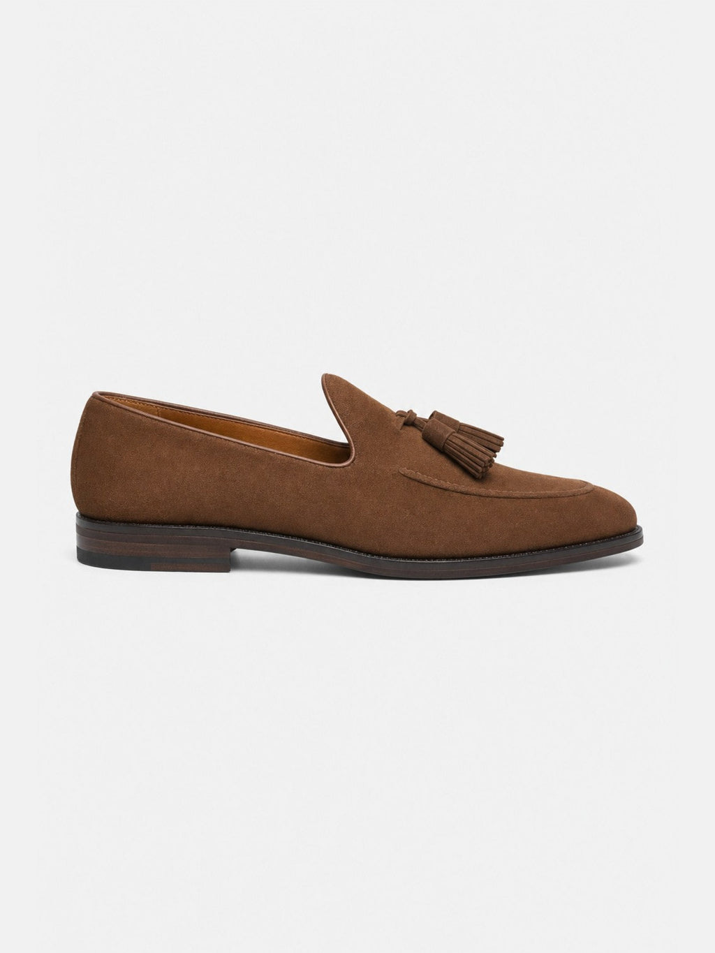 The Tassel Loafer - Medium Brown Suede