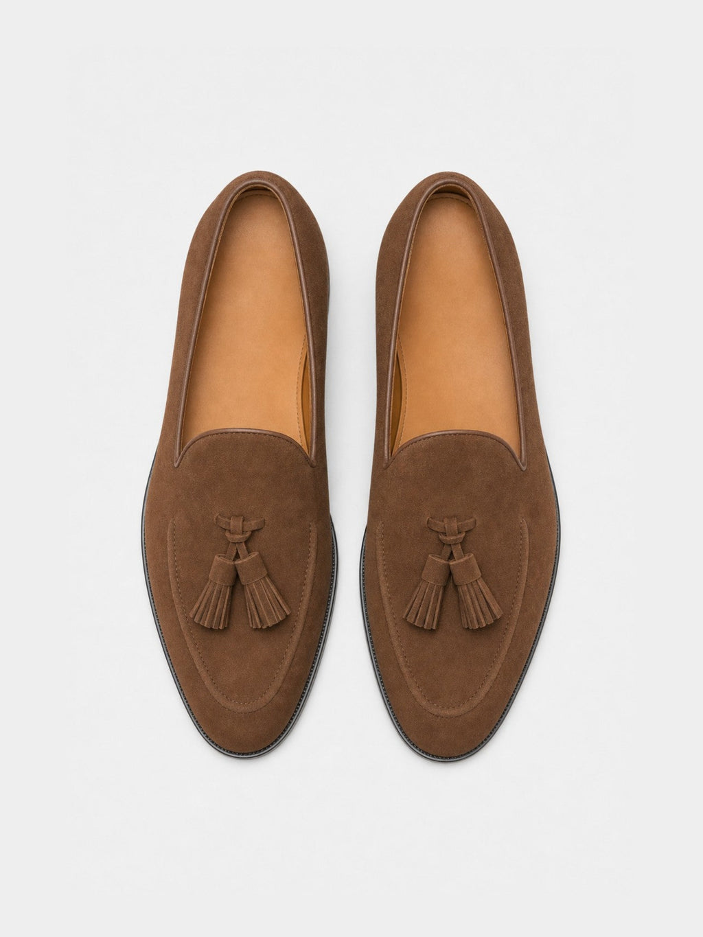 The Tassel Loafer - Medium Brown Suede