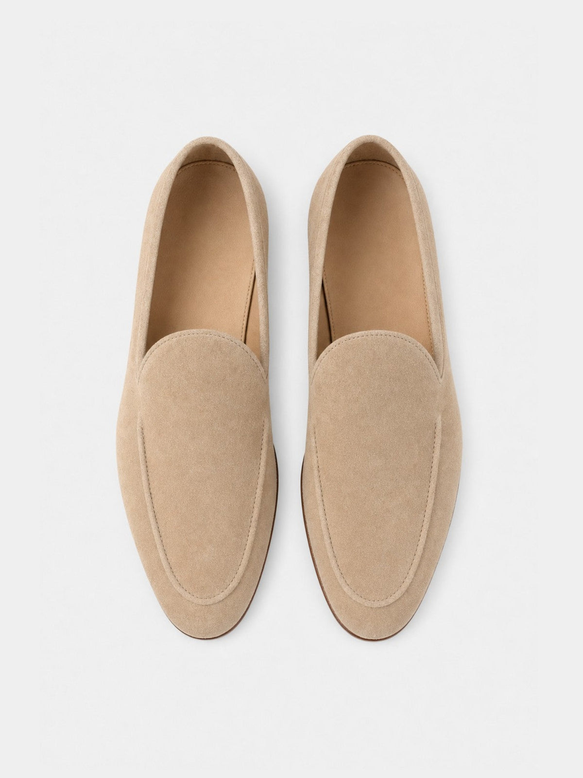 The Belgian Loafer - Beige Suede - Unlined