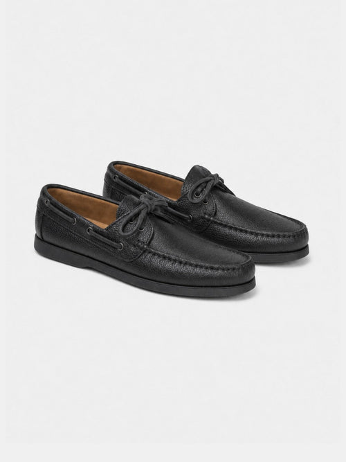 The Boat Shoe - Black Grain