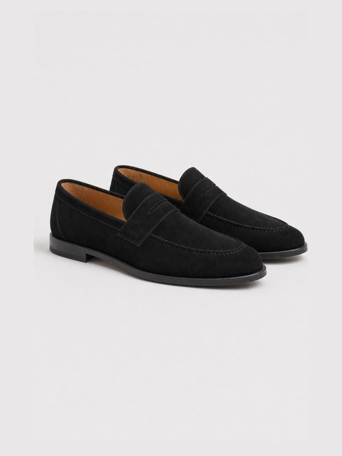 The Penny Loafer - Black Suede
