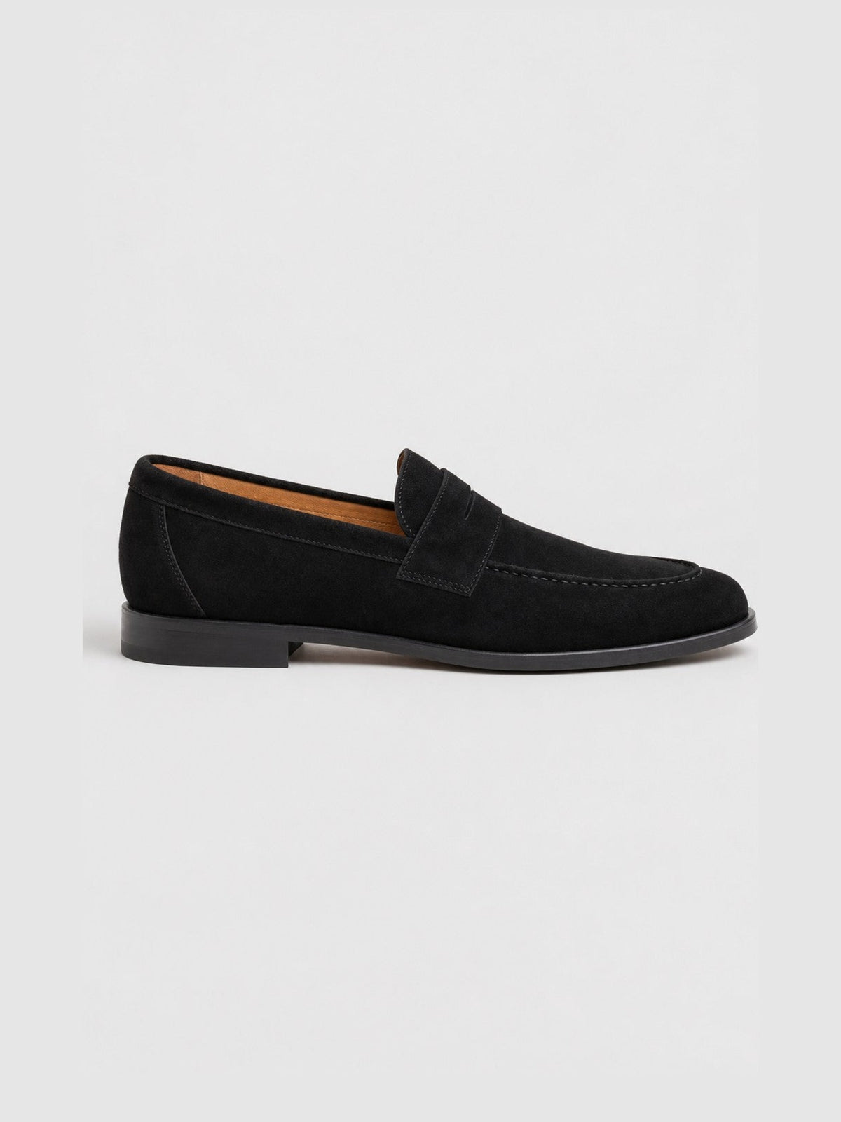 The Penny Loafer - Black Suede