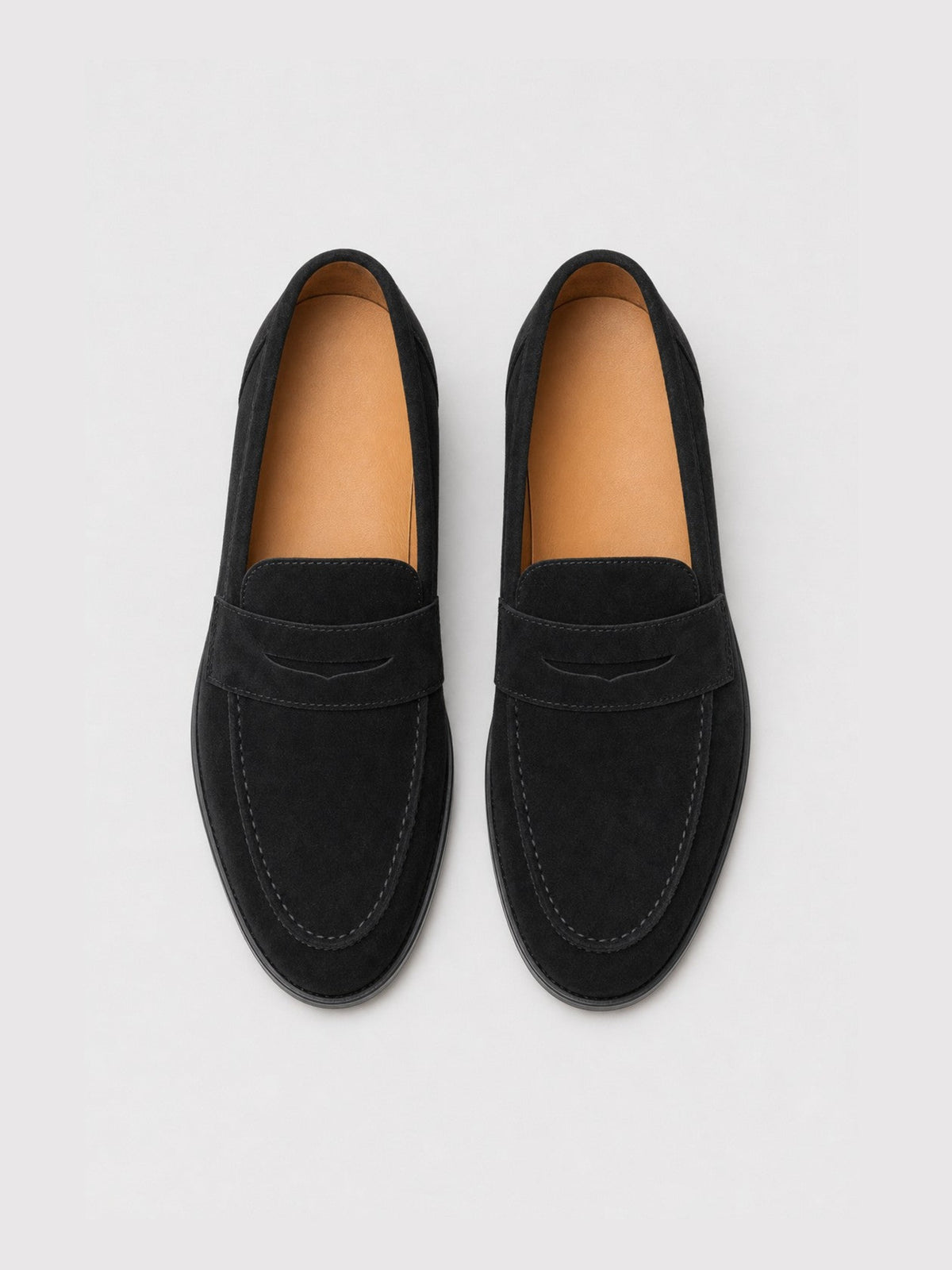 The Penny Loafer - Black Suede