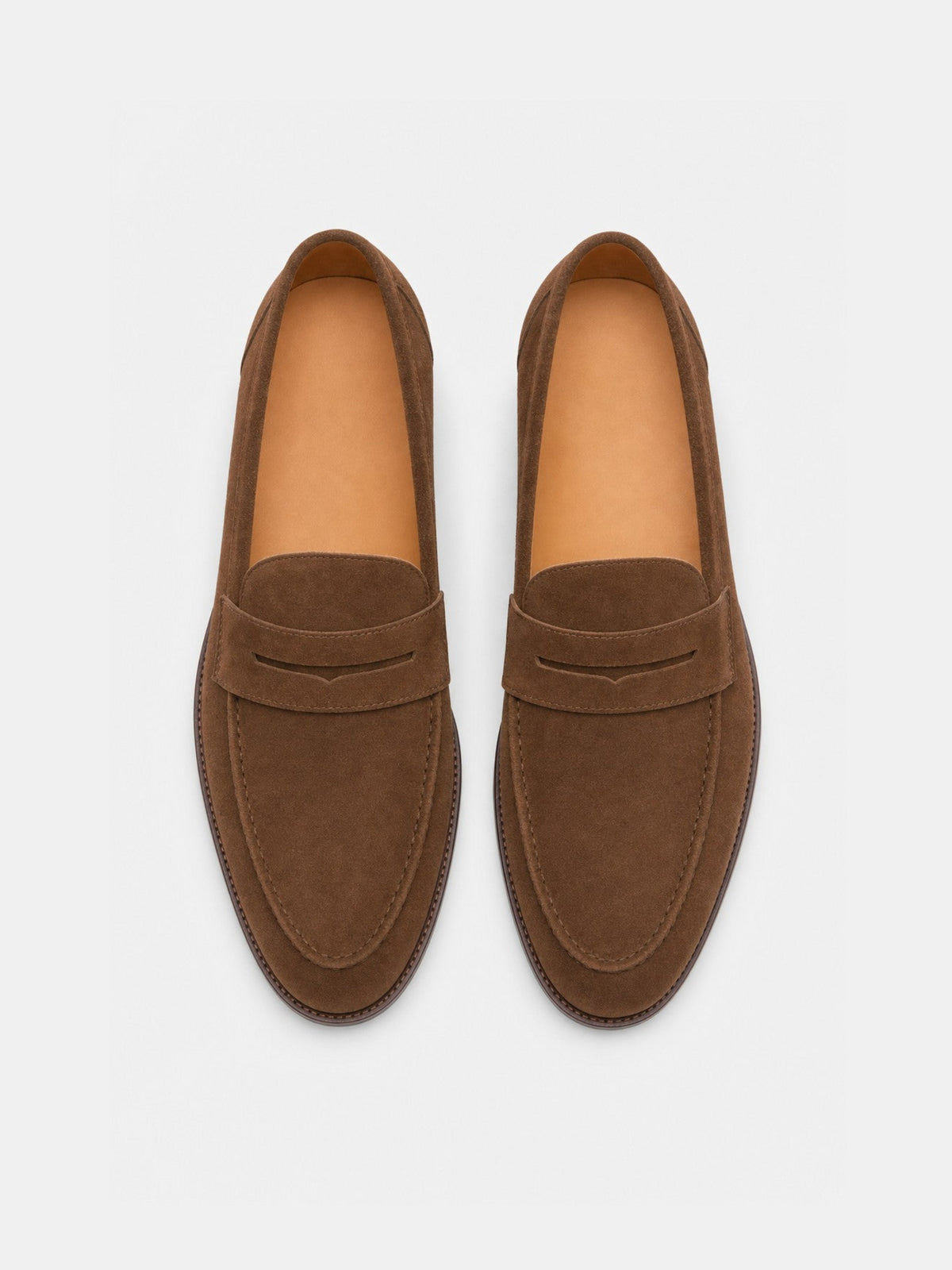The Penny Loafer - Medium Brown Suede