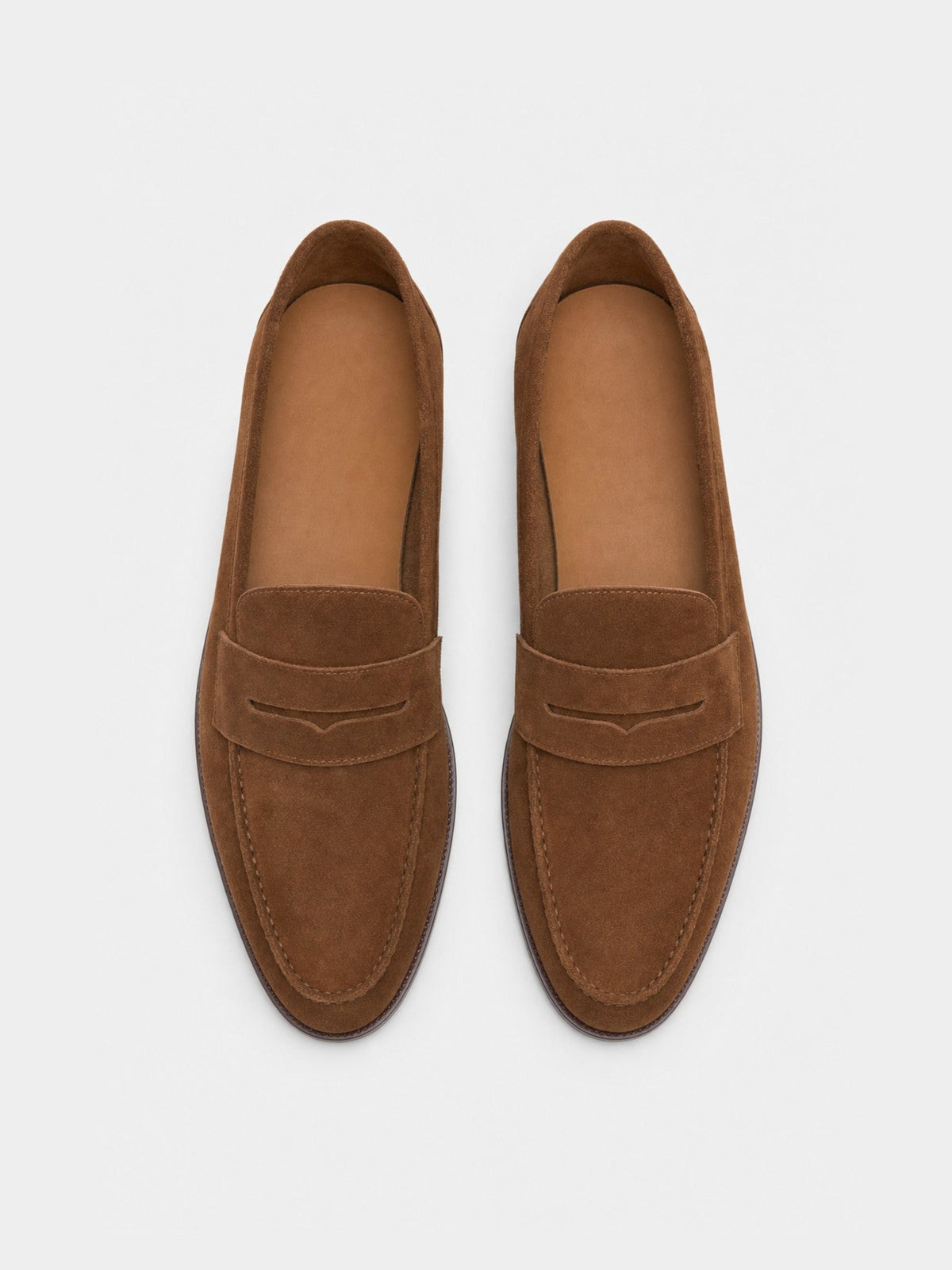 The Penny Loafer - Medium Brown Suede - Unlined